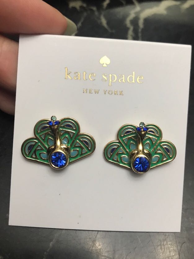 Kate spade peacock earrings shop