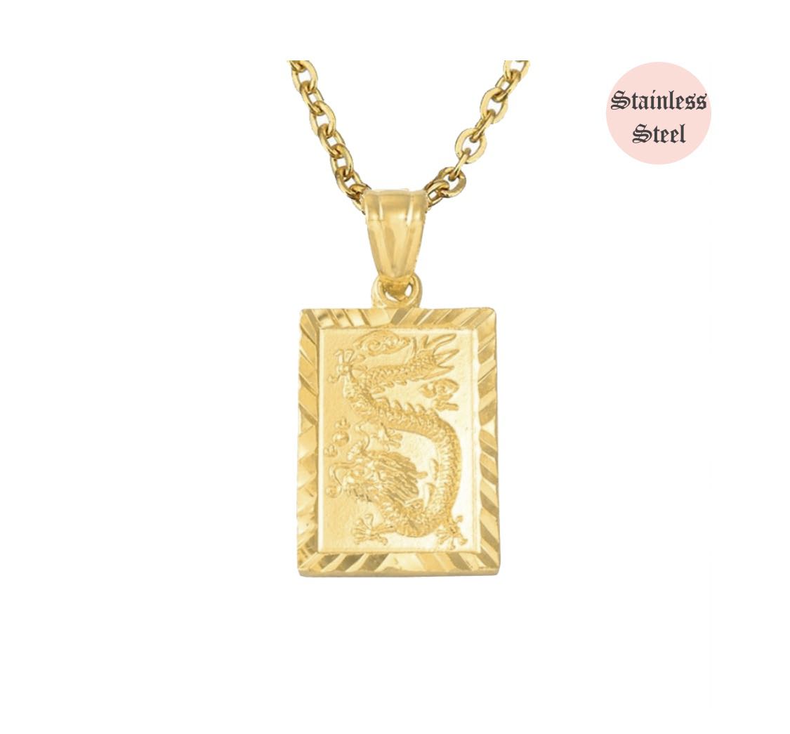 Bohomoon Gold Dragon Tablet Necklace Women S Fashion Jewellery Necklaces On Carousell They have super i have a necklace that i shower with all the time and it hasn't lost it's color or anything! carousell