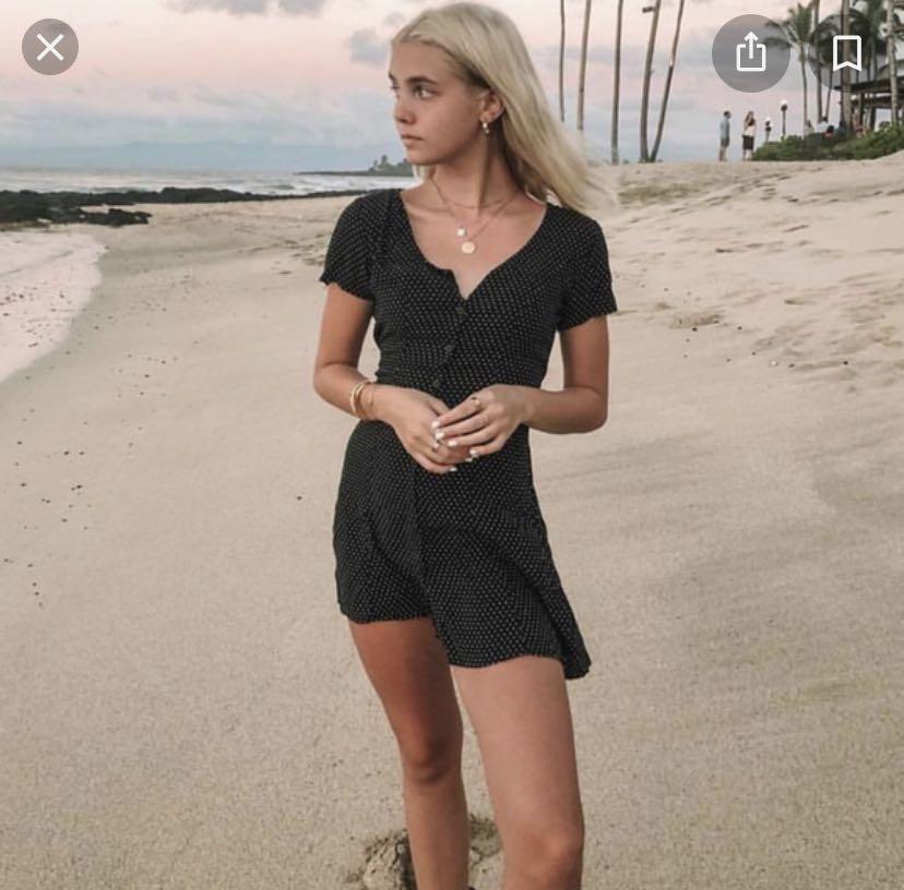 Brandy melville lara blue floral dress clearance