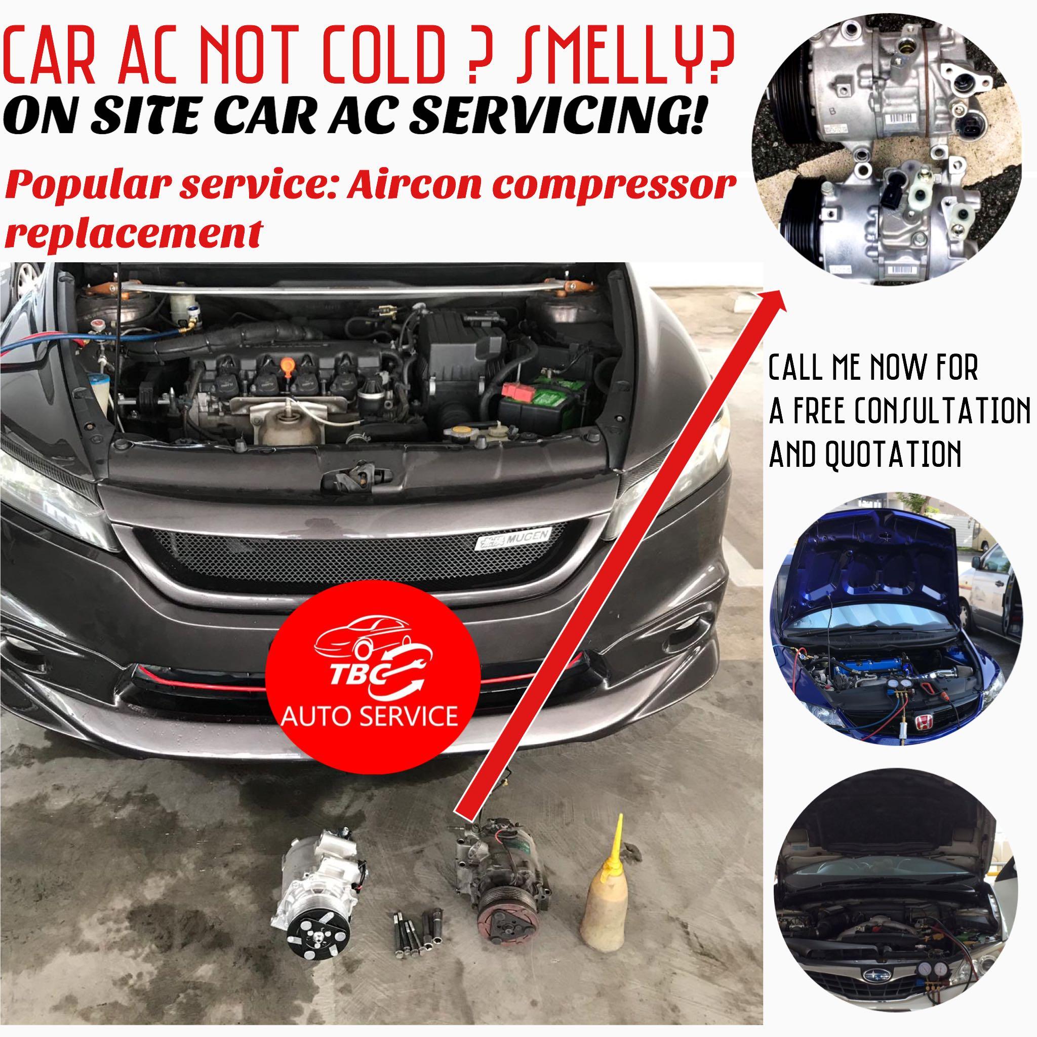 Cny Car Aircon Servicing Car Aircon Compressor Replacement On Site Car Aircon Repair And Services Car Accessories Car Workshops Services On Carousell