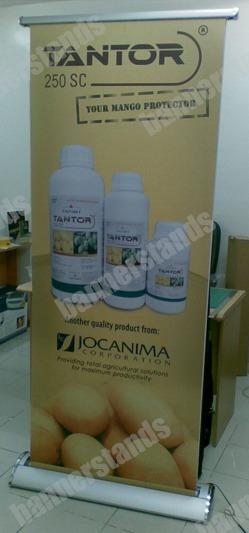Electric Scrolling Motorized Roll Up Banner Stand Floor Standee Moving ...