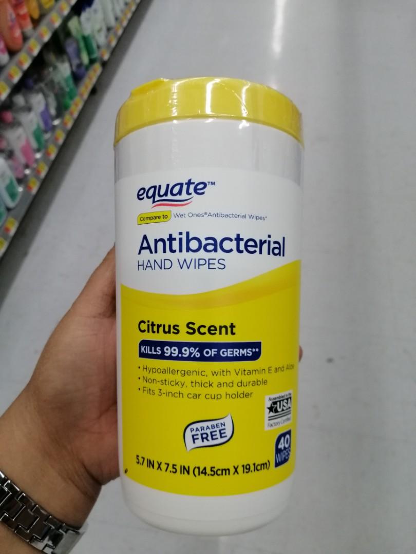 Equate antibacterial wet wipes, Beauty & Personal Care, Sanitizers
