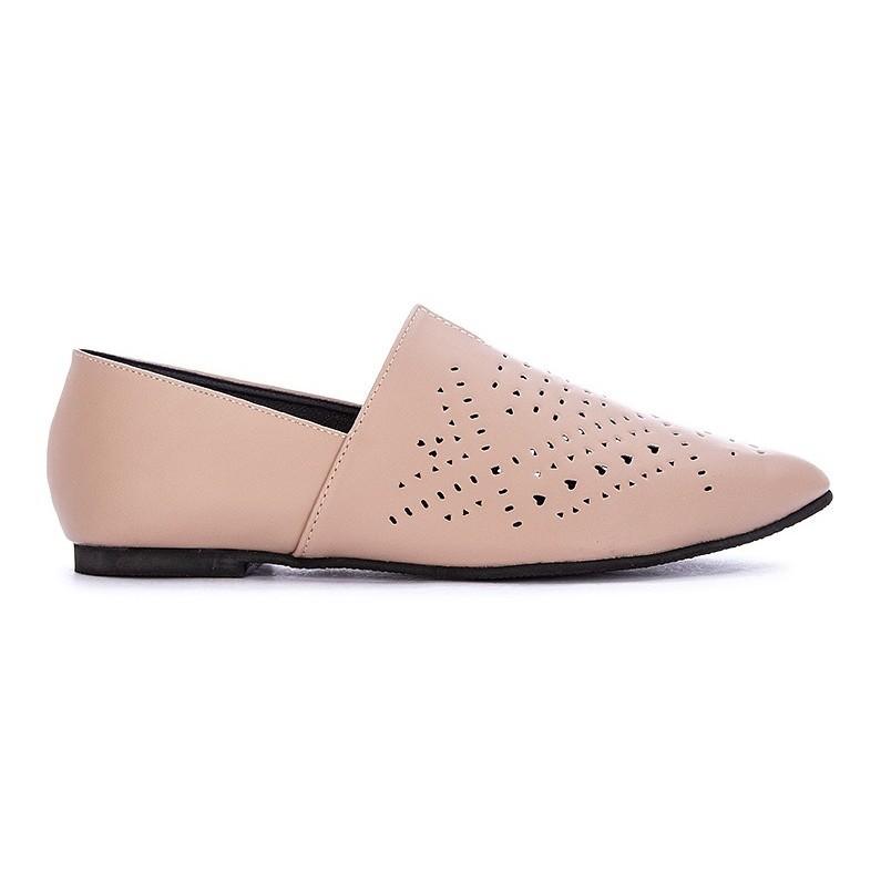 perforated flats women's shoes