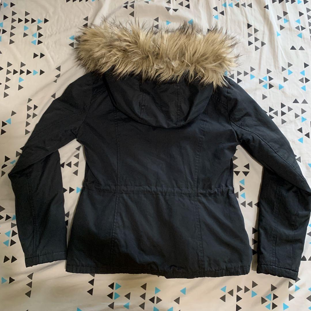 Hollister Flannel Lined Anorak Parka Jacket, Women's Fashion, Coats