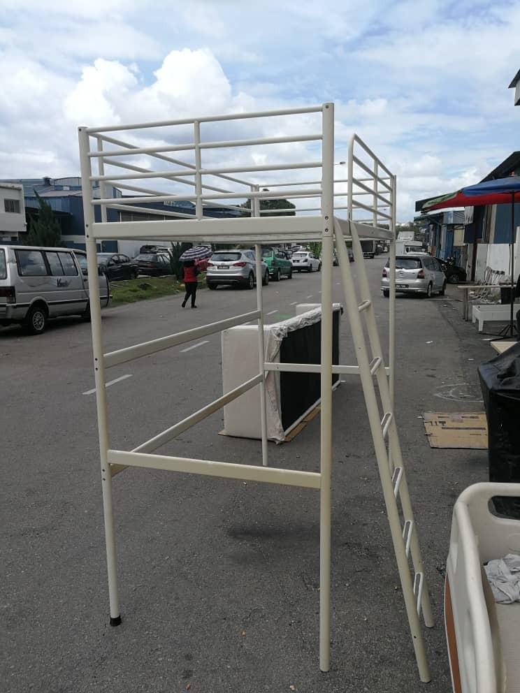 Ikea single loft bed frame, Furniture & Home Living, Furniture, Bed