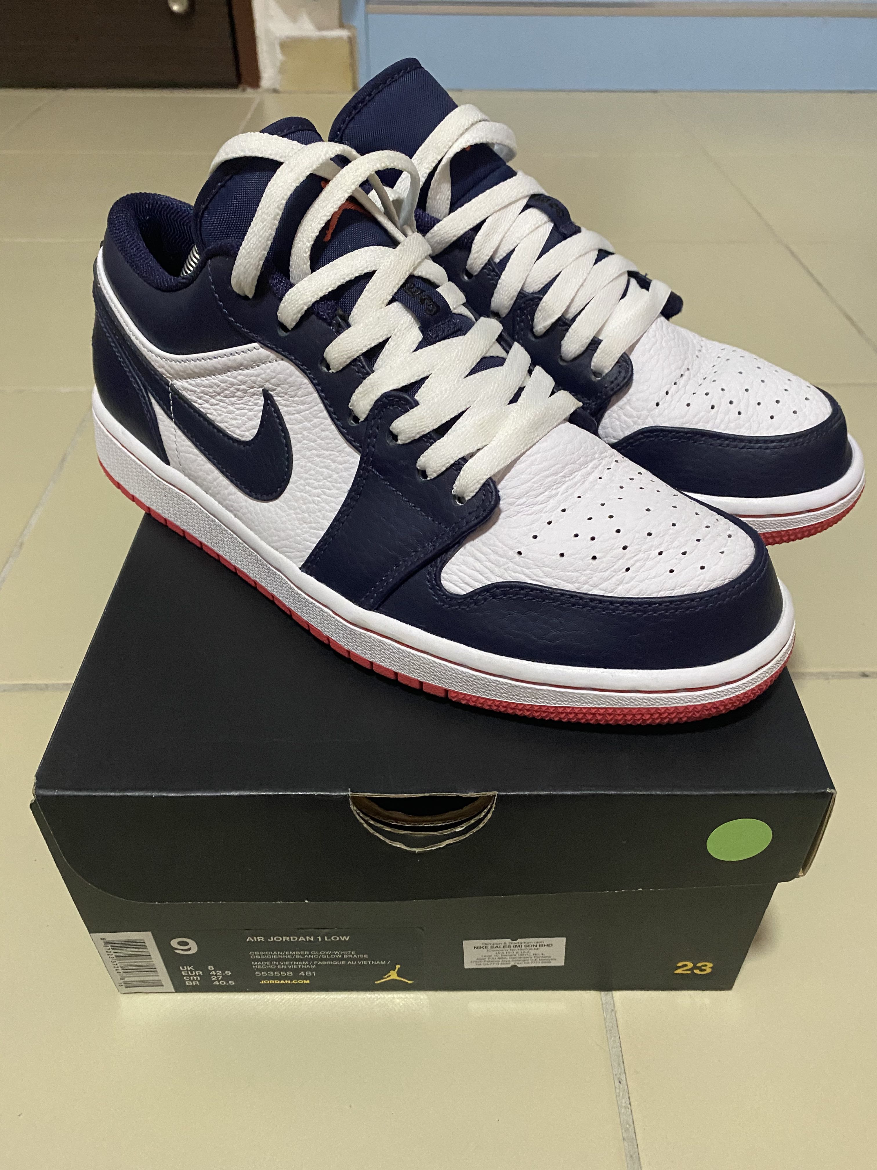 Air jordan 1 clearance low obsidian ember glow
