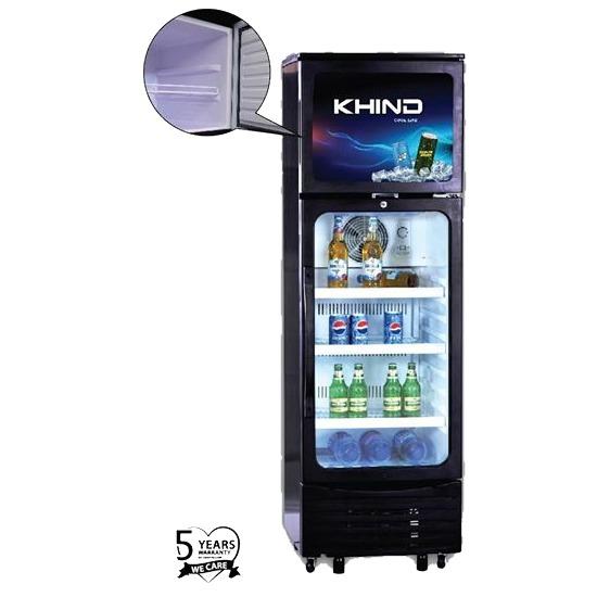 Khind display showcase chiller with freezer compartment, TV & Home