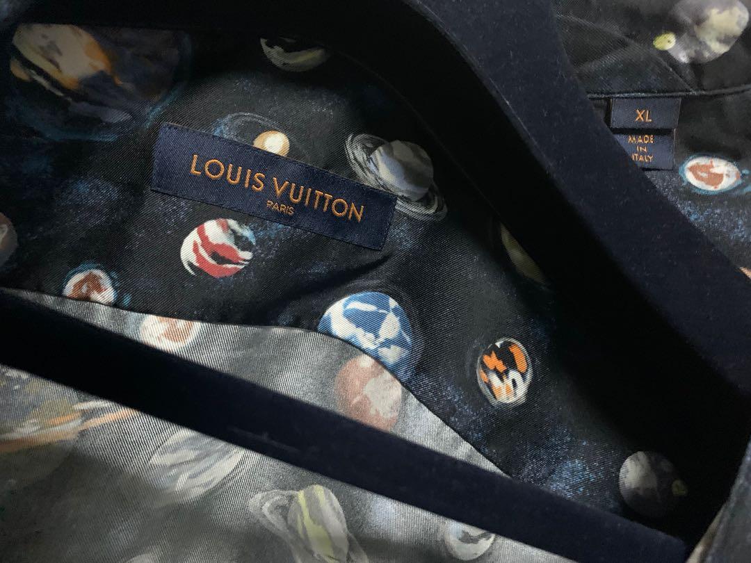 Louis Vuitton Navy Blue Split Hawaiian Galaxy Print Silk Shirt XL Louis  Vuitton | The Luxury Closet