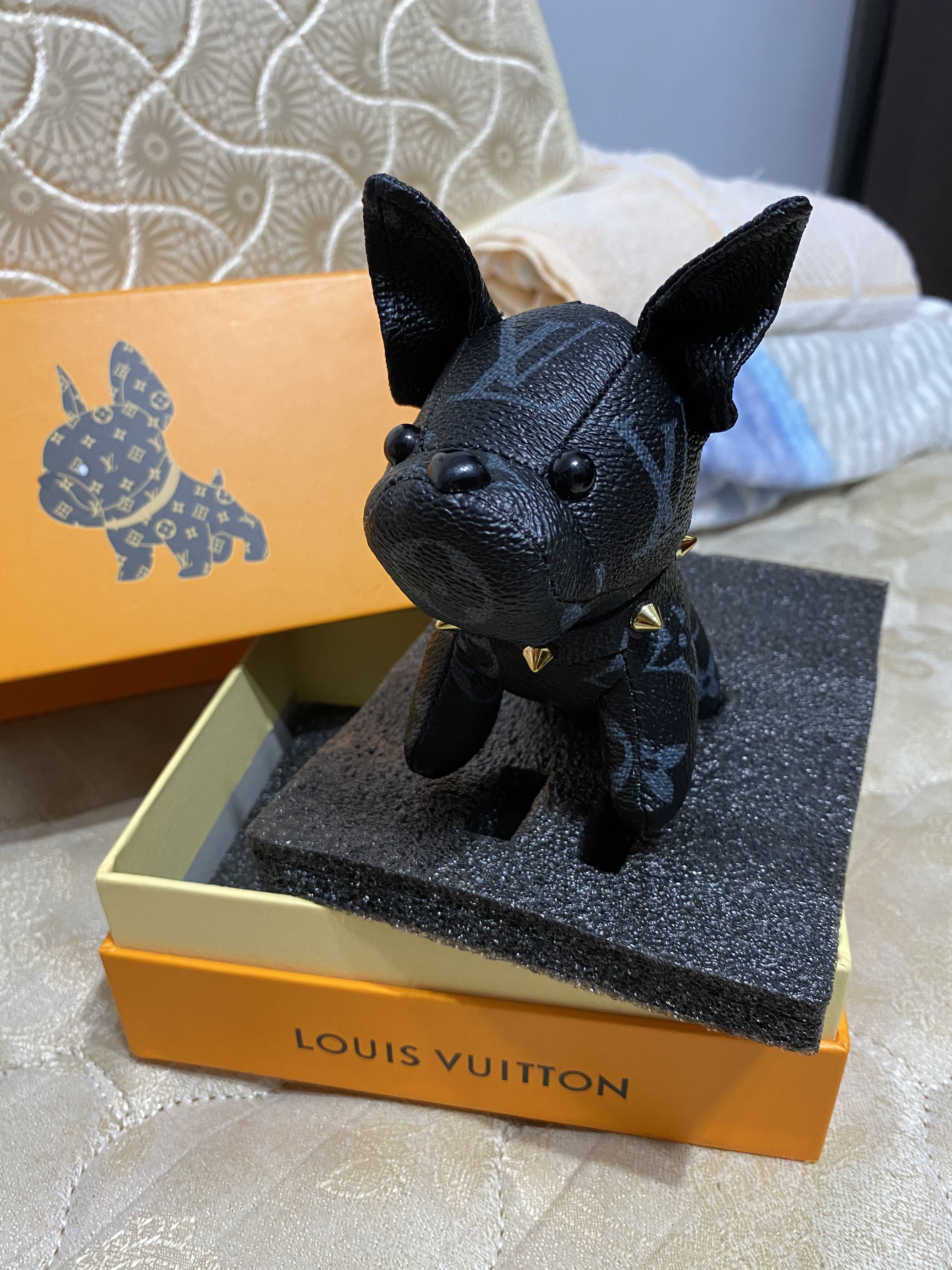 LV puppy keychain, Everything Else on Carousell