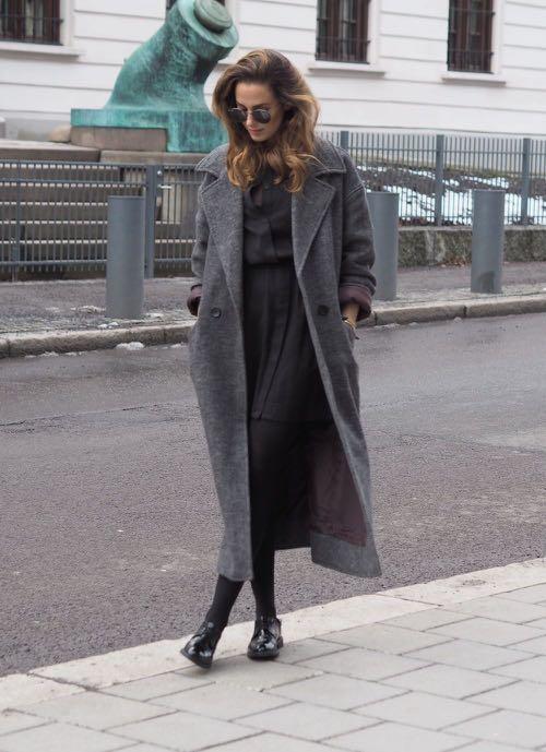 Max Mara Grey Wool Coat