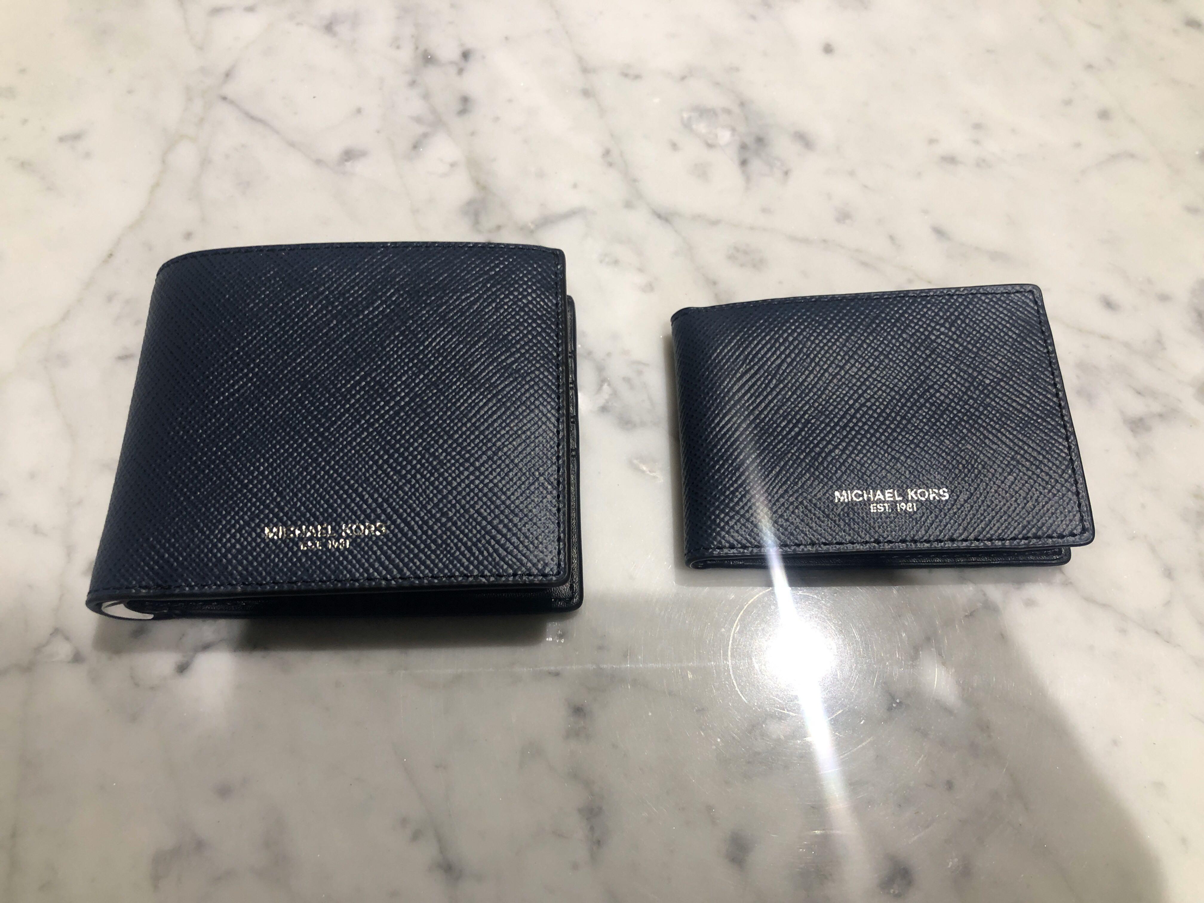 MICHAEL KORS MENS Harrison Crossgrain Leather Billfold Wallet With Passcase