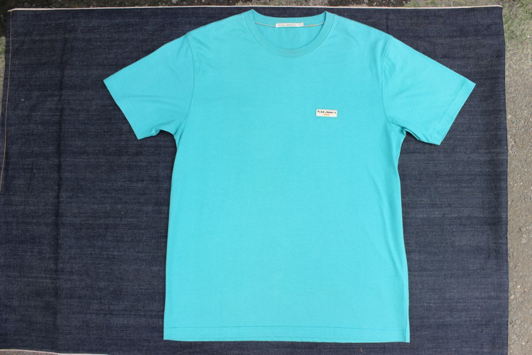 Nudie Daniel Logo tee Torquise, Fesyen 