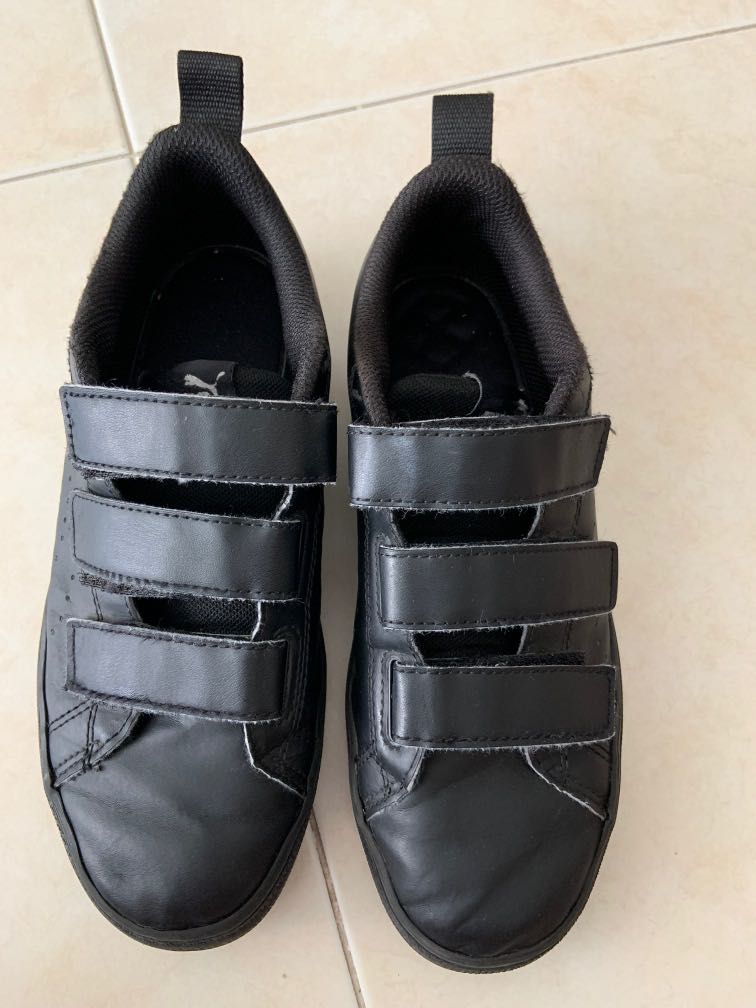puma black school shoes