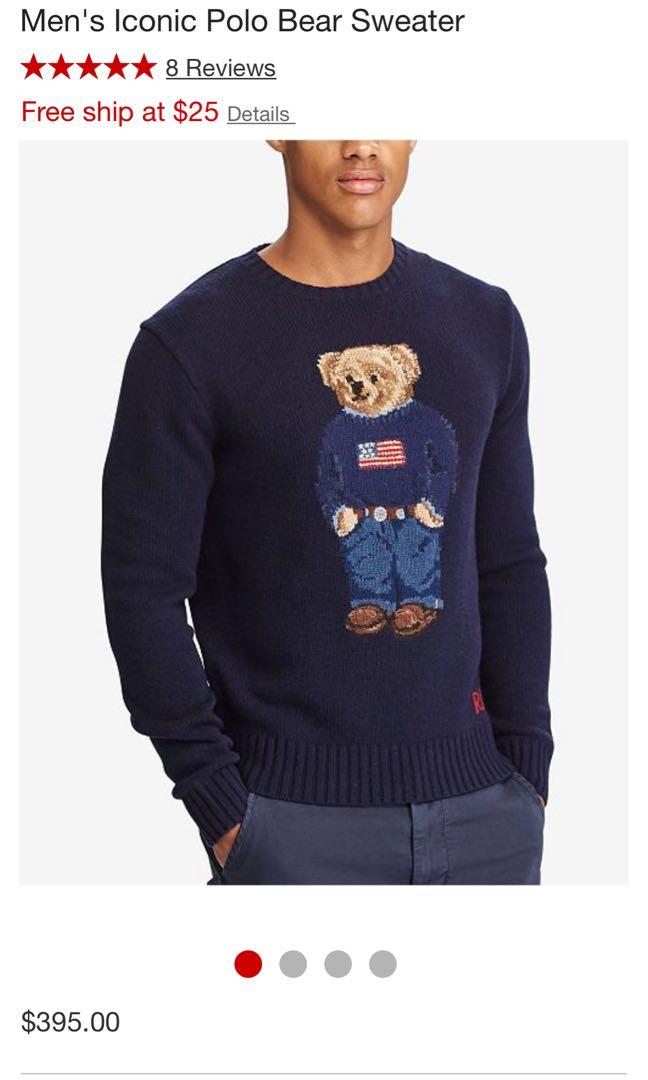 Ralph lauren clearance iconic bear sweater