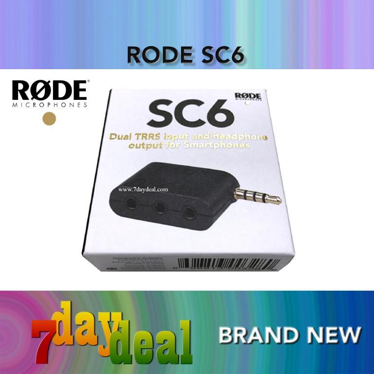rode microphones sc6 dual trrs input and headphone output for smartphones