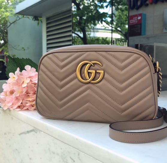 GUCCI MARMONT DUSTY PINK 22CM, Luxury, Bags & Wallets on Carousell