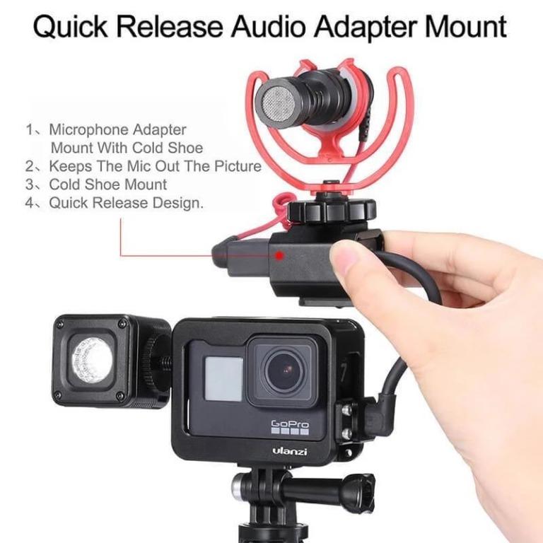 ULANZI V3 Pro Aluminum Vlog Cage Housing Case Dual Cold Shoe Mount