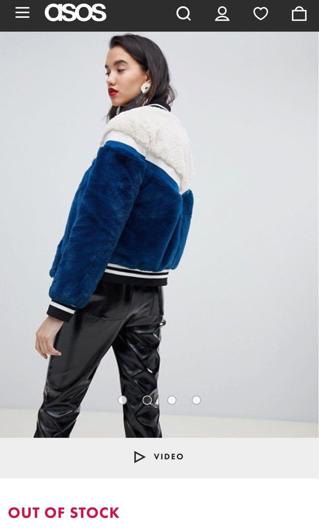 Vero moda faux fur aviator jacket cheap