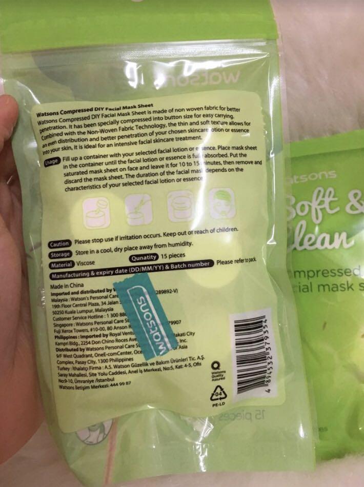 Watson s DIY Compressed Mask Round Cotton Puffs Beauty