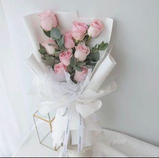 Valentine’s Day |Fresh Flower Bouquet | Pink Rose Bouquet | Rose Flower Bouquet