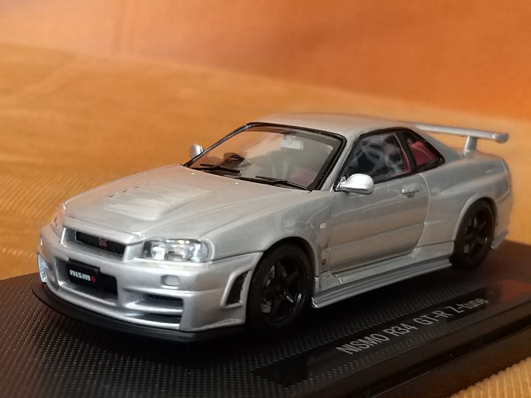 京商オリジナル 1 43 ニッサンスカイライン R34 (BBR) シルバー 完成品 ...