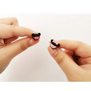 E030: Mickey and Minnie ear studs