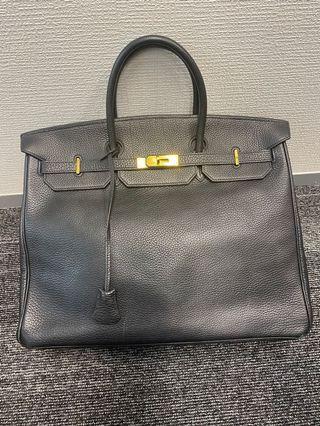 HERMES BLUE BIRKIN 40 BAG Condition grade C+.Â Produced in 2000. 40cm long,  30cm high. Top hand sold at auction on 13th June