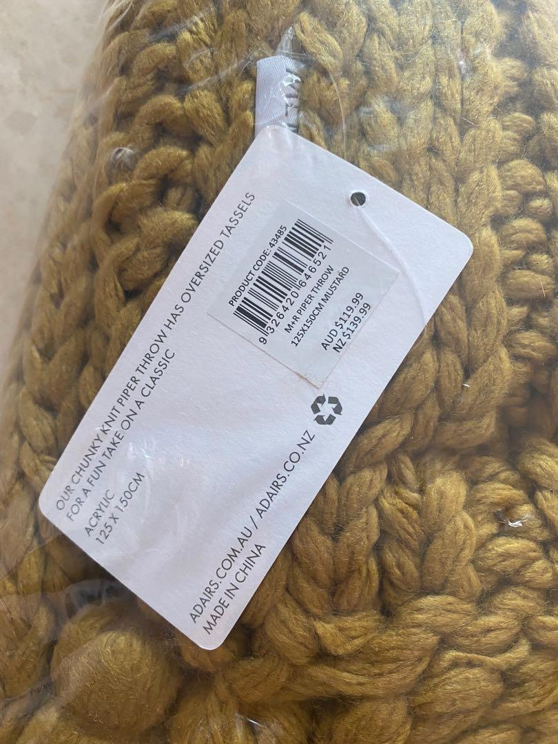 Adairs mustard throw on sale