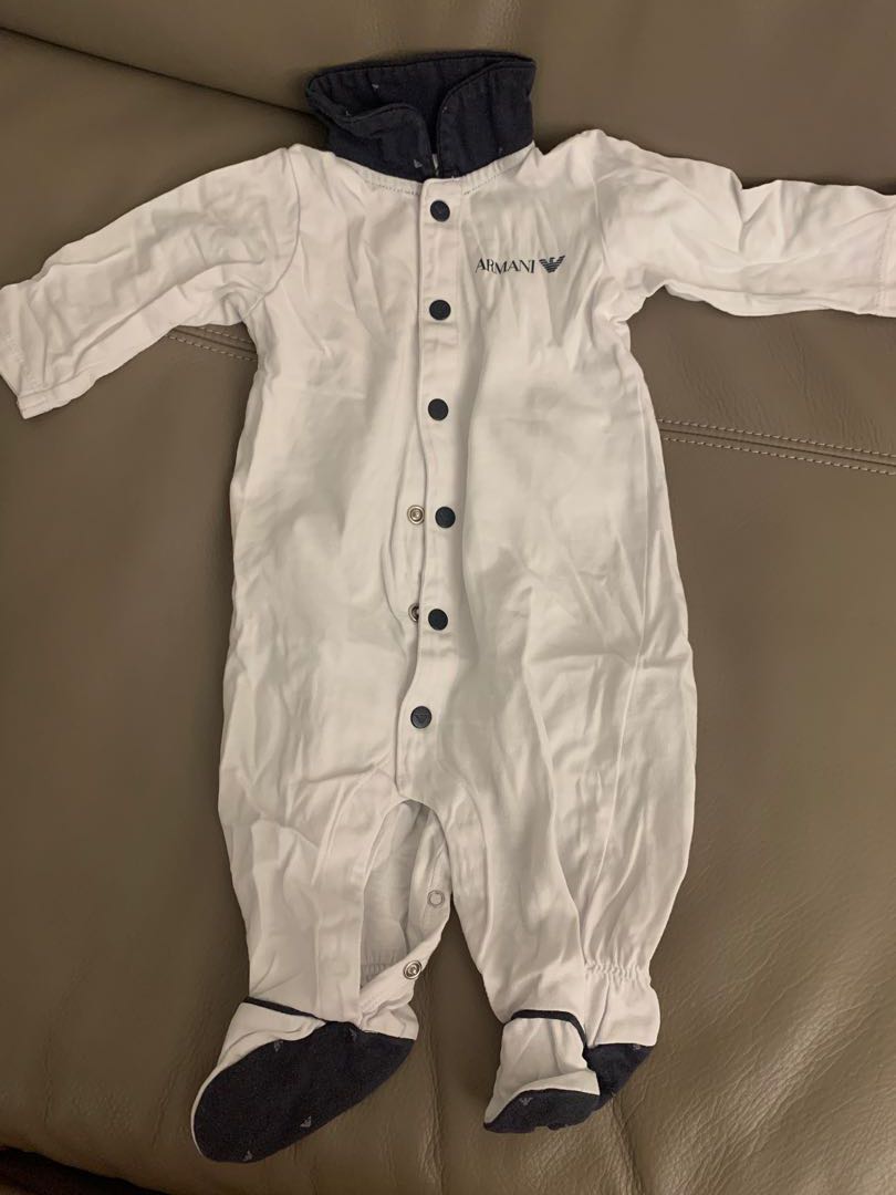 Armani baby sleepsuit 3 months preloved 