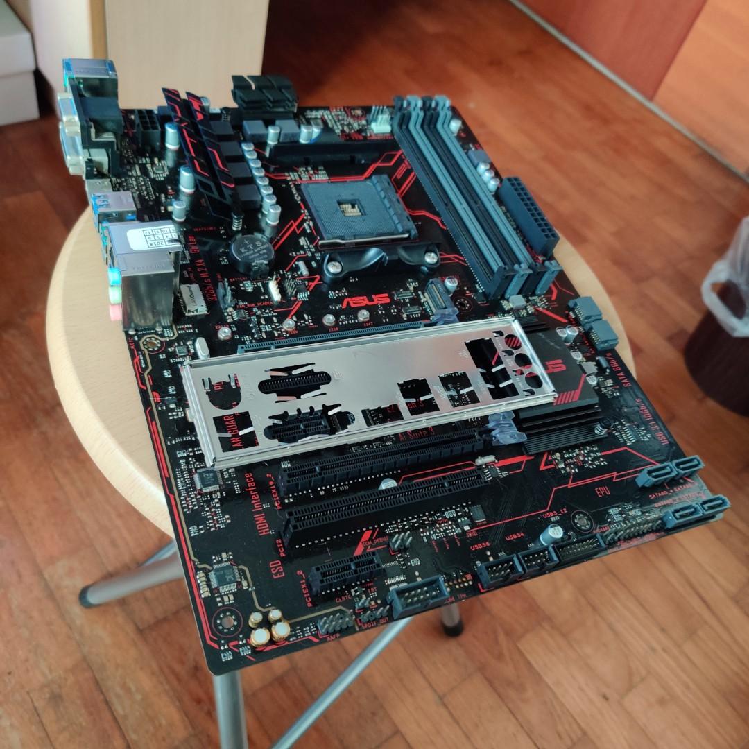 Asus Prime B350 Plus Am4 Motherboard Electronics Computer Parts Accessories On Carousell