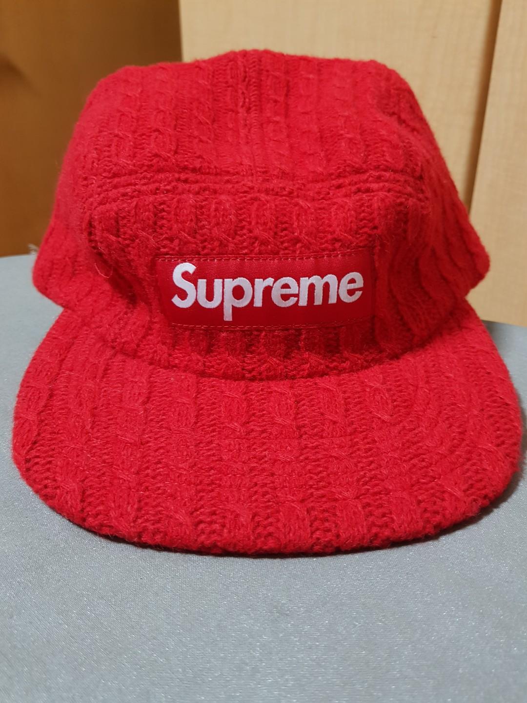 Supreme Fitted Cable Knit Camp Cap