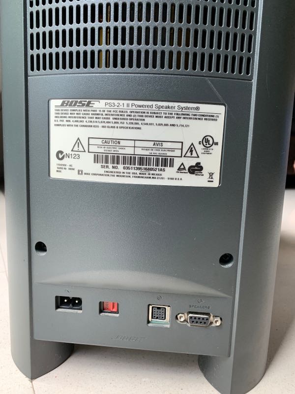 BOSE 3·2·1 GS Series II DVD home entertainment system, Audio