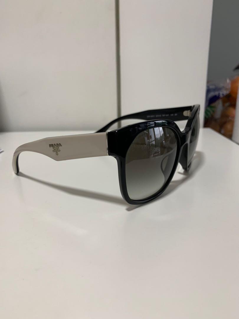 prada sunglasses black and white