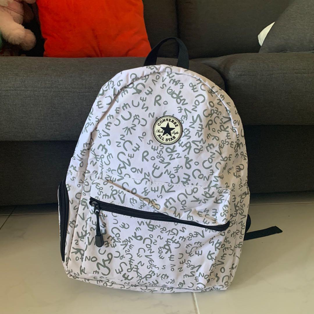 converse white backpack