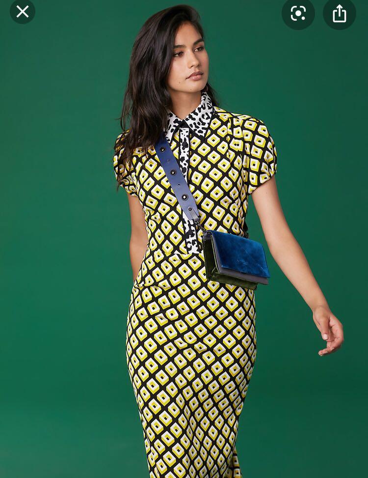 DVF Diane Von Furstenberg Elly midi Dress Women s Fashion Dresses Sets Dresses on Carousell