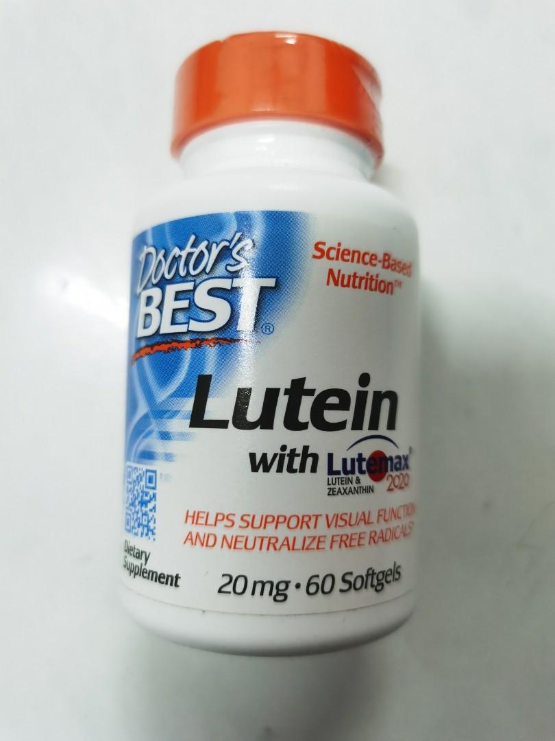 Doctor's Best Lutein with Lutemax 20mg, 60 Softgels, Exp ...