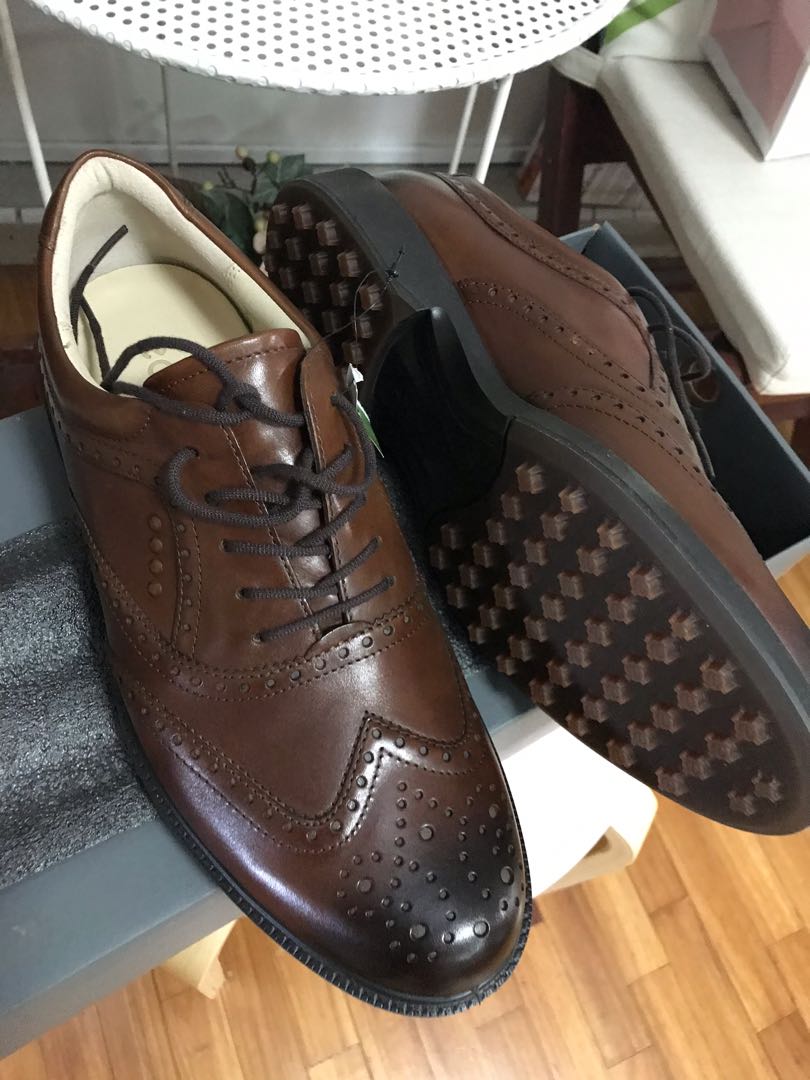 ecco leather golf shoes