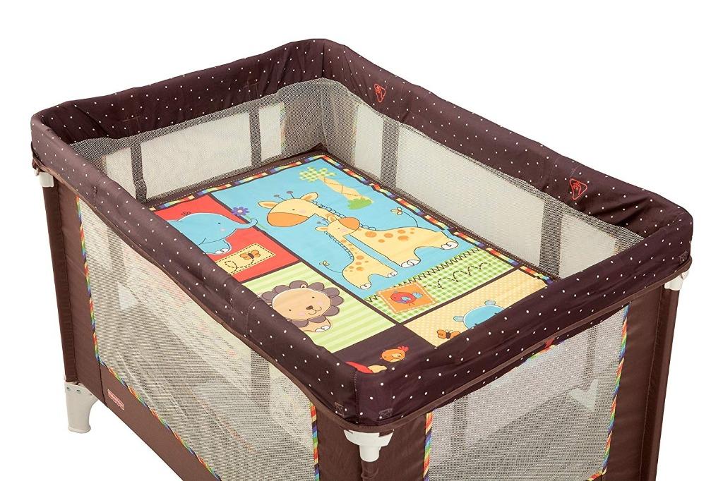 Fisher Price Luv U Zoo 3 in 1 Playpen Travel Cot used once