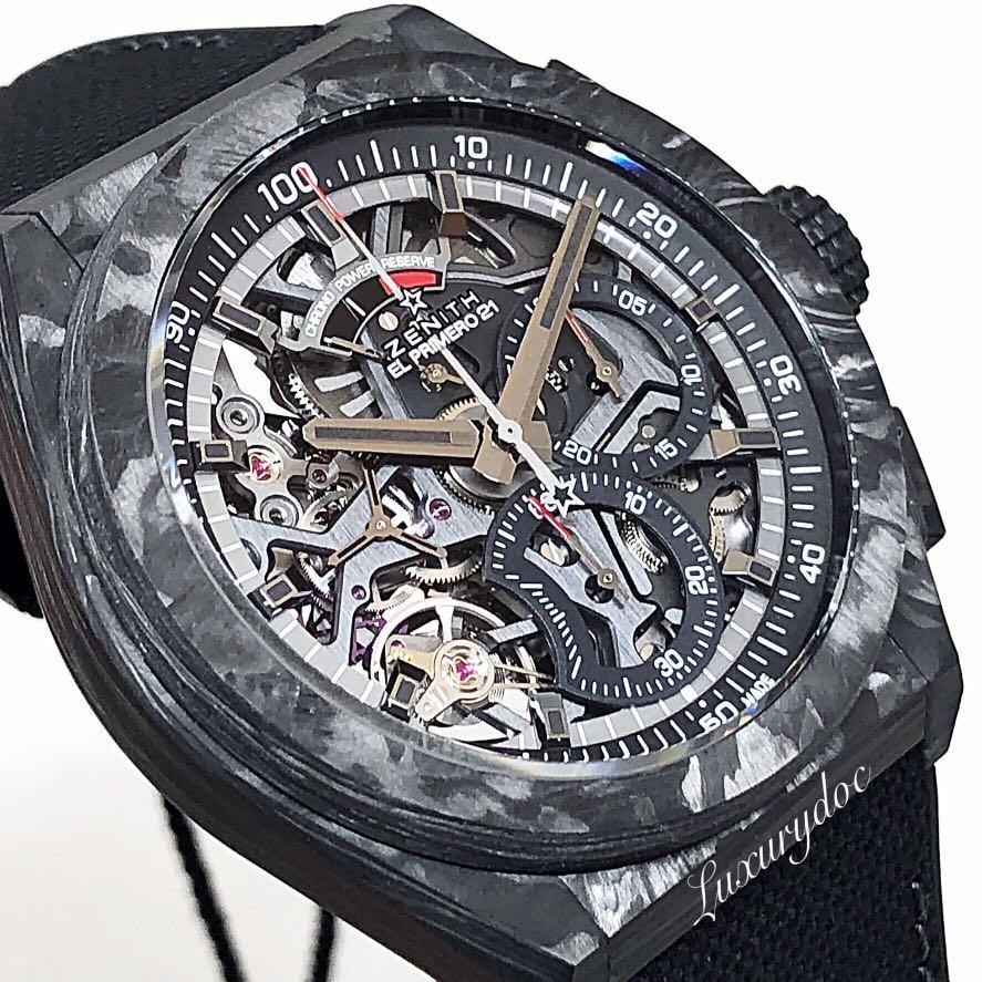 Fs Bnib Zenith Defy El Primero 21 Forged Carbon Automatic Chronograph Skeleton 44mm Watch 10 9000 9004 96 R921 Luxury Watches On Carousell