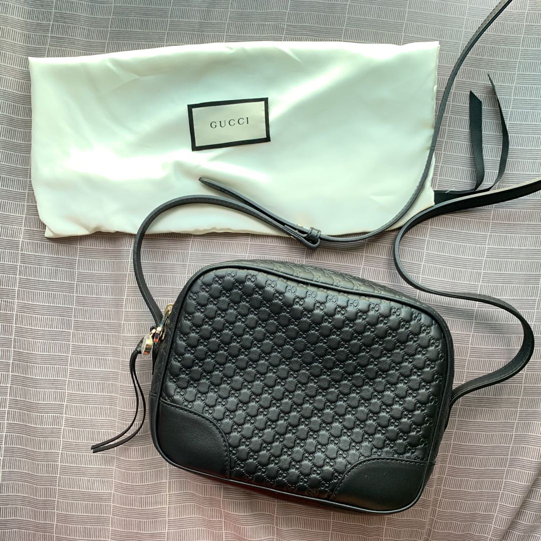 New Gucci Beige White Small Bree GG Supreme Guccissima Crossbody Tote Bag