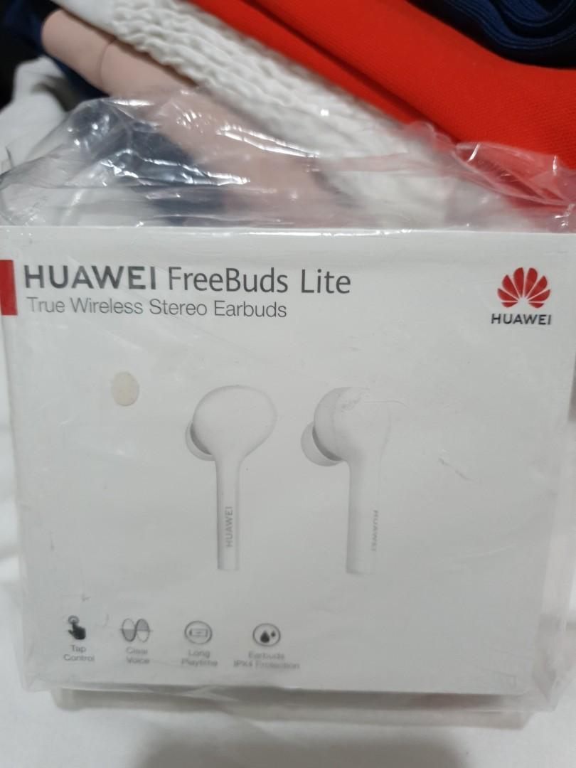 Huawei earbuds lite (Category: Earphones) located in Paranaque City. Submitted by jenwin (Listing ID 273540467, Image 1). Description: Sealed set. Wireless stereo earbuds.