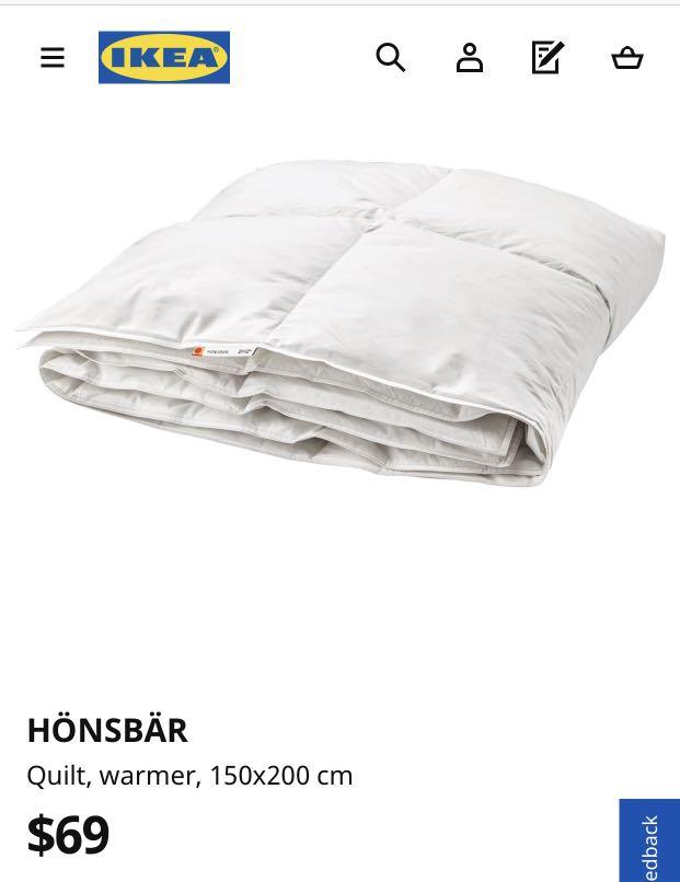 Ikea Quilt Warmer, Furniture & Home Living, Bedding & Towels on Carousell