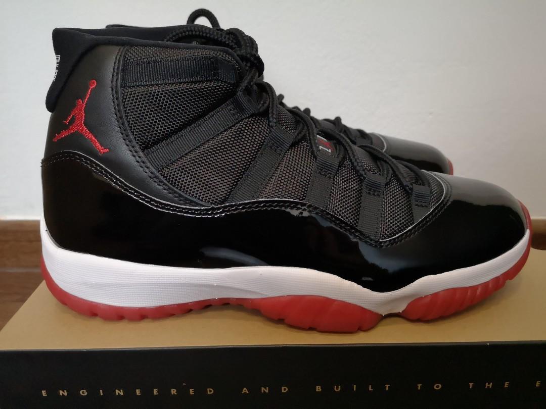 Jordan 11 Bred US 10, Men's Fashion, Footwear, Sneakers on Carousell