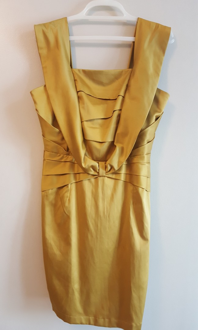 gold cocktail dress