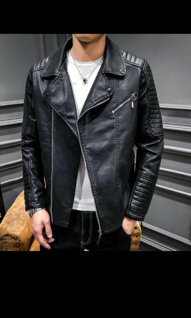 Pu faux hotsell leather jacket