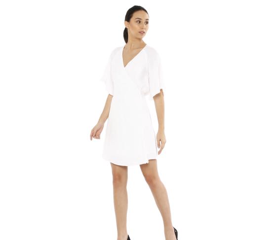 mango white dress with buttons