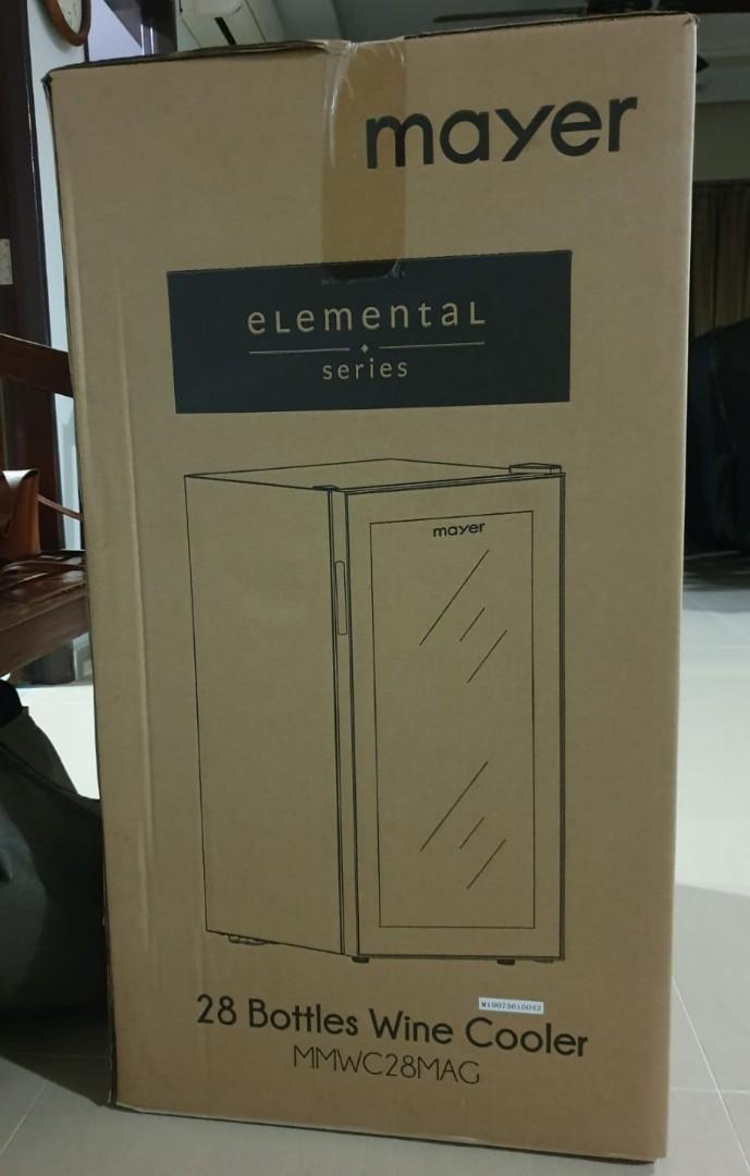 MAYER 28 BOTTLES WINE CHILLER MMWC28MAGWD, TV & Home Appliances