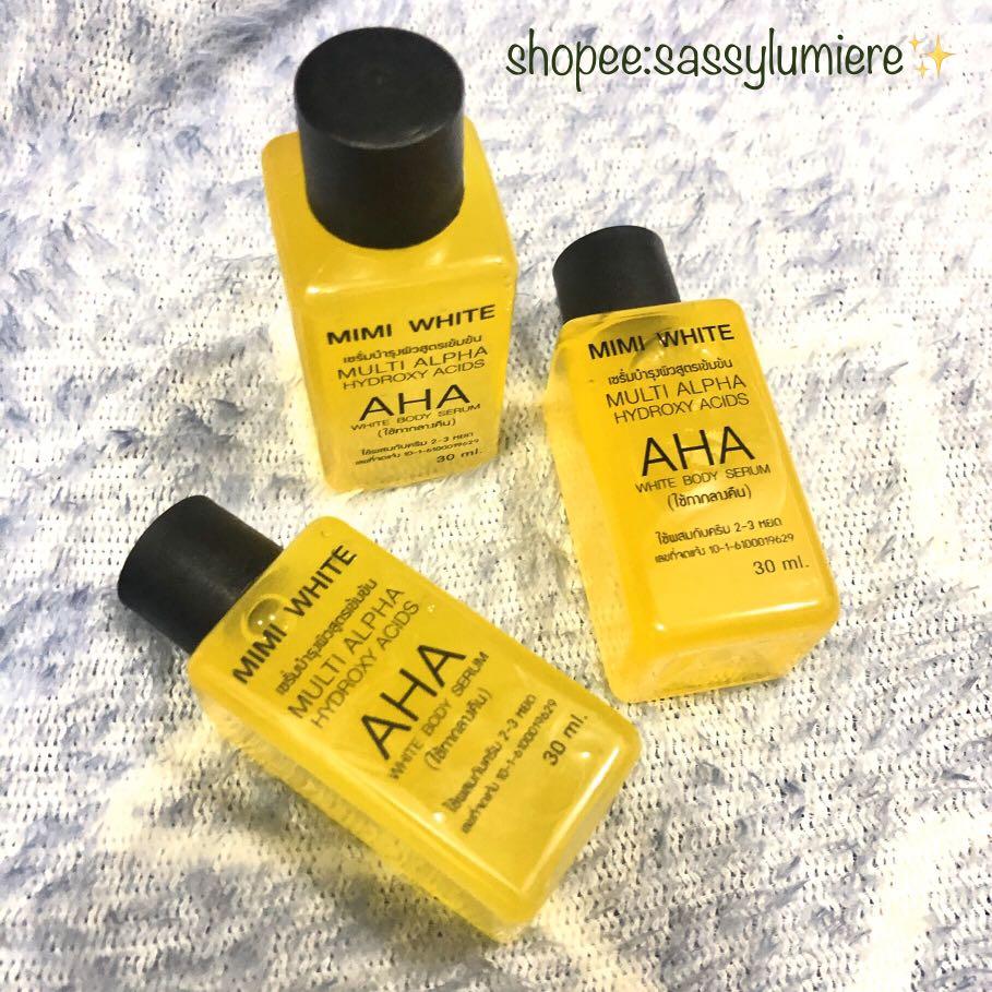 Mimi White Aha Serum From Thailand Health Beauty Skin Bath Body On Carousell Rdde ⁣ 💥 mimi white multi alpha aha white body serum pure vitamin c, found in oranges and lemons or bellarainbeautyshop wytworzył ten produkt z pomocą. carousell