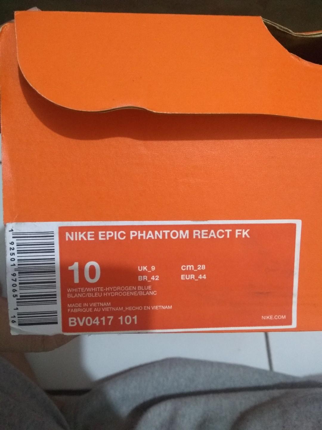 nike epic phantom react fk white