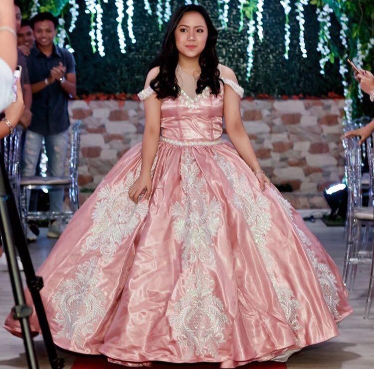 rose gold debut gown